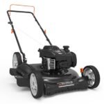 Yard Force 21" 125cc Gas Push Mower - Briggs & Stratton E450 Walk Behind Lawn Mower - 22" Steel Deck 2-in-1 Mulch