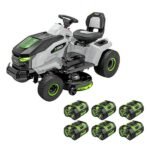 EGO 42" 56V T6 Riding Lawn Tractor – Electric Riding Mower with 6 Batteries, Up to 1.5 Acres per Charge, 21 HP Equivalent