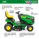 John Deere S110 Lawn Tractor – 19 HP, 42" Edge Deck, Hydrostatic Transmission, Easy Oil Change System - Image 5