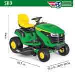 John Deere S110 Lawn Tractor – 19 HP, 42" Edge Deck, Hydrostatic Transmission, Easy Oil Change System - Image 3